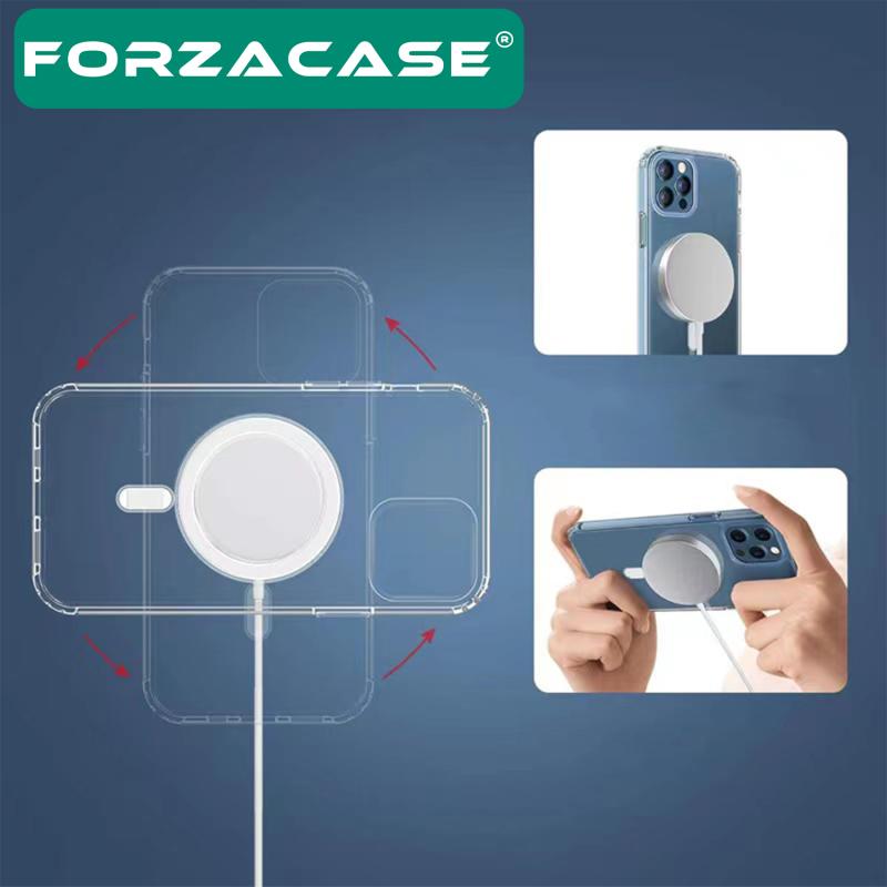 Forzacase iPhone 13 Pro ile Manyetik Kablosuz Şarj Özellikli Sert TPU Kılıf - FC022
