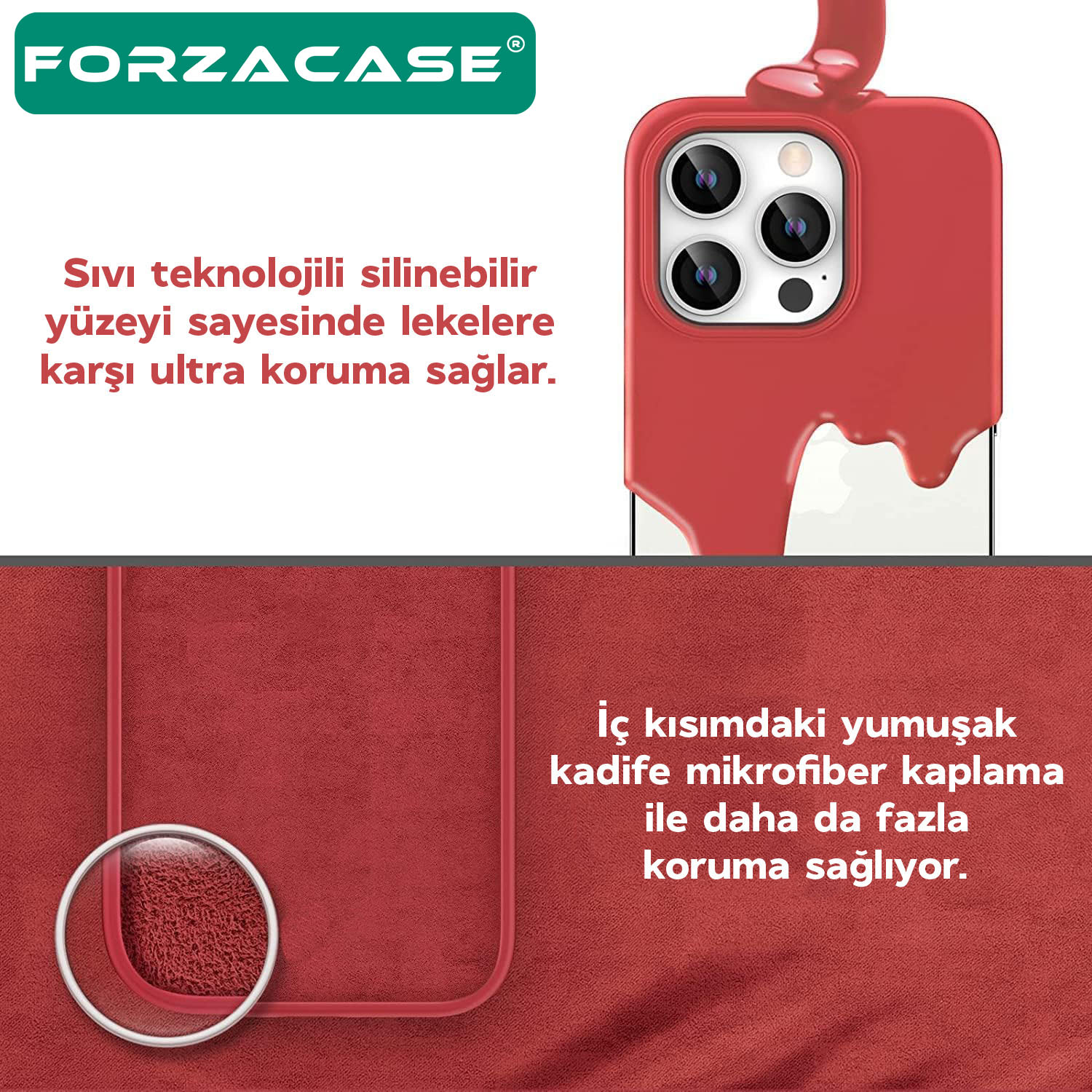 Forzacase iPhone 16 Plus ile uyumlu Velvet Serisi İçi Kadife Magsafe Şarj Özellikli Silikon Kılıf