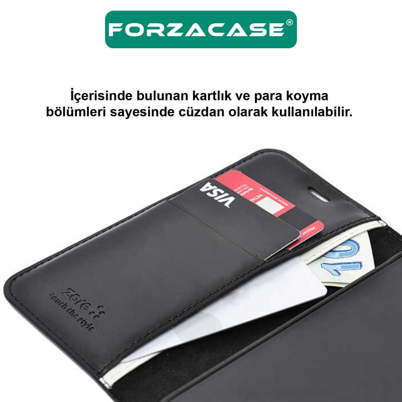 Forzacase Samsung Galaxy A54 uyumlu Klasik Serisi Mıknatıs Kapaklı Standlı Cüzdan Kılıf