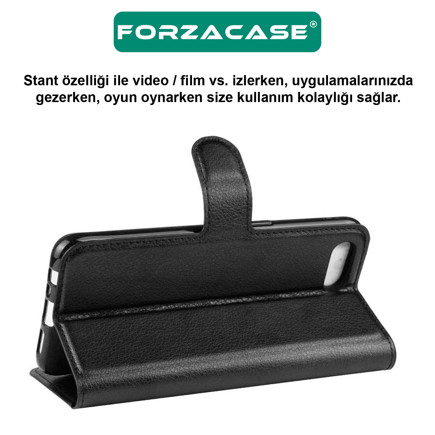 Forzacase iPhone 13 Mini uyumlu Klasik Serisi Mıknatıs Kapaklı Standlı Cüzdan Kılıf