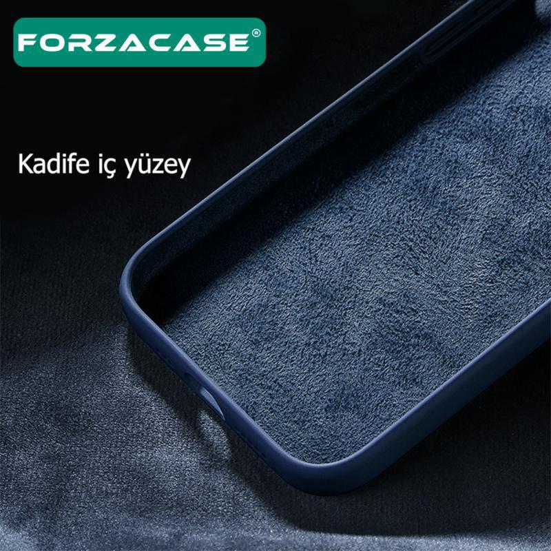Forzacase iPhone 15 Pro Max Liquid İçi Kadife Lansman Silikon Kılıf + Temperli Cam Ekran Koruyucu