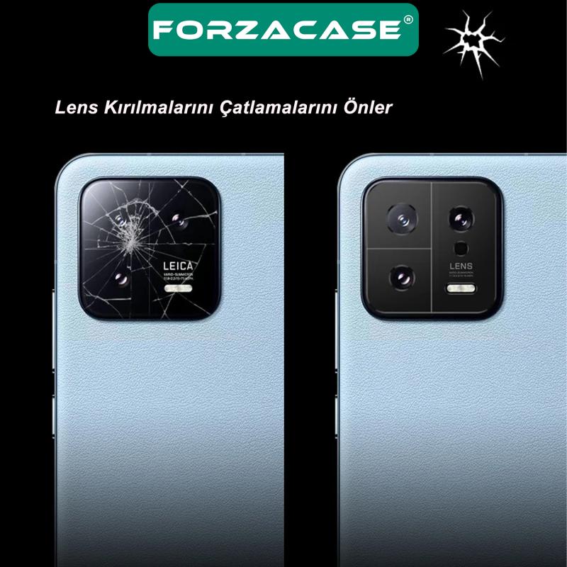 Forzacase Samsung Galaxy S24 Ultra ile uyumlu Kamera Lens Koruma Halkası Siyah - FC377