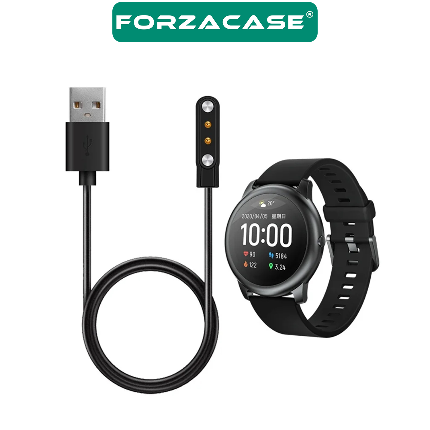 Forzacase Haylou Solar LS05 ile uyumlu USB Manyetik Şarj Kablosu 1 Metre - FC017