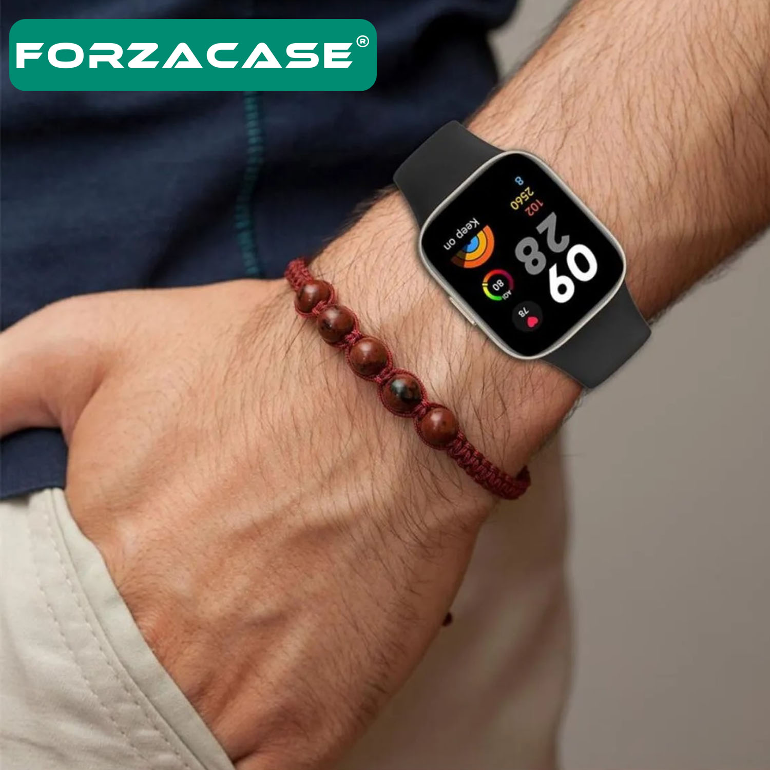 Forzacase Xiaomi Redmi Watch 4 ile uyumlu Silikon Kordon Kayış - FC395