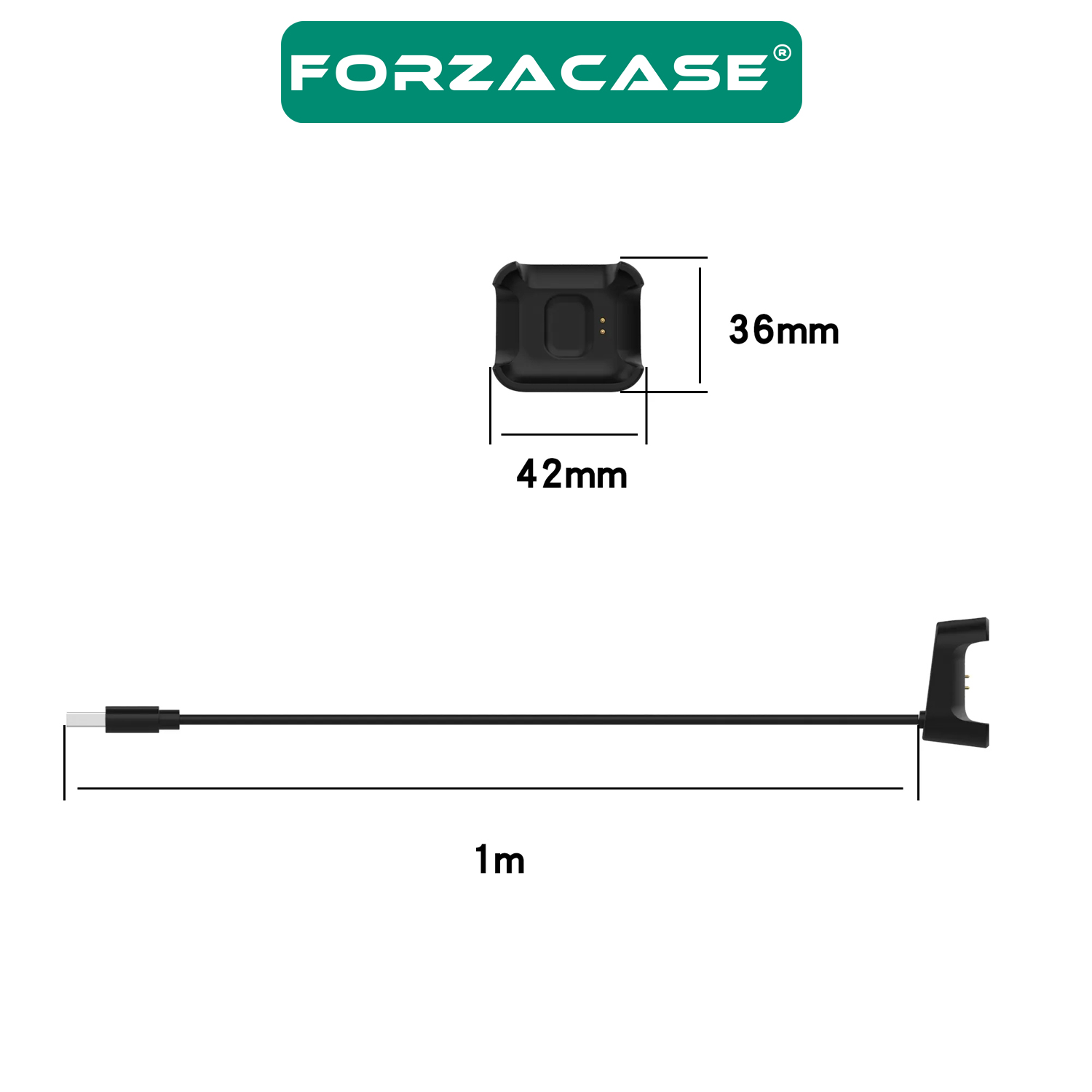 Forzacase Xiaomi Redmi Watch 1 / Mi Watch Lite ile uyumlu USB Manyetik Şarj Kablosu 1 metre - FC017