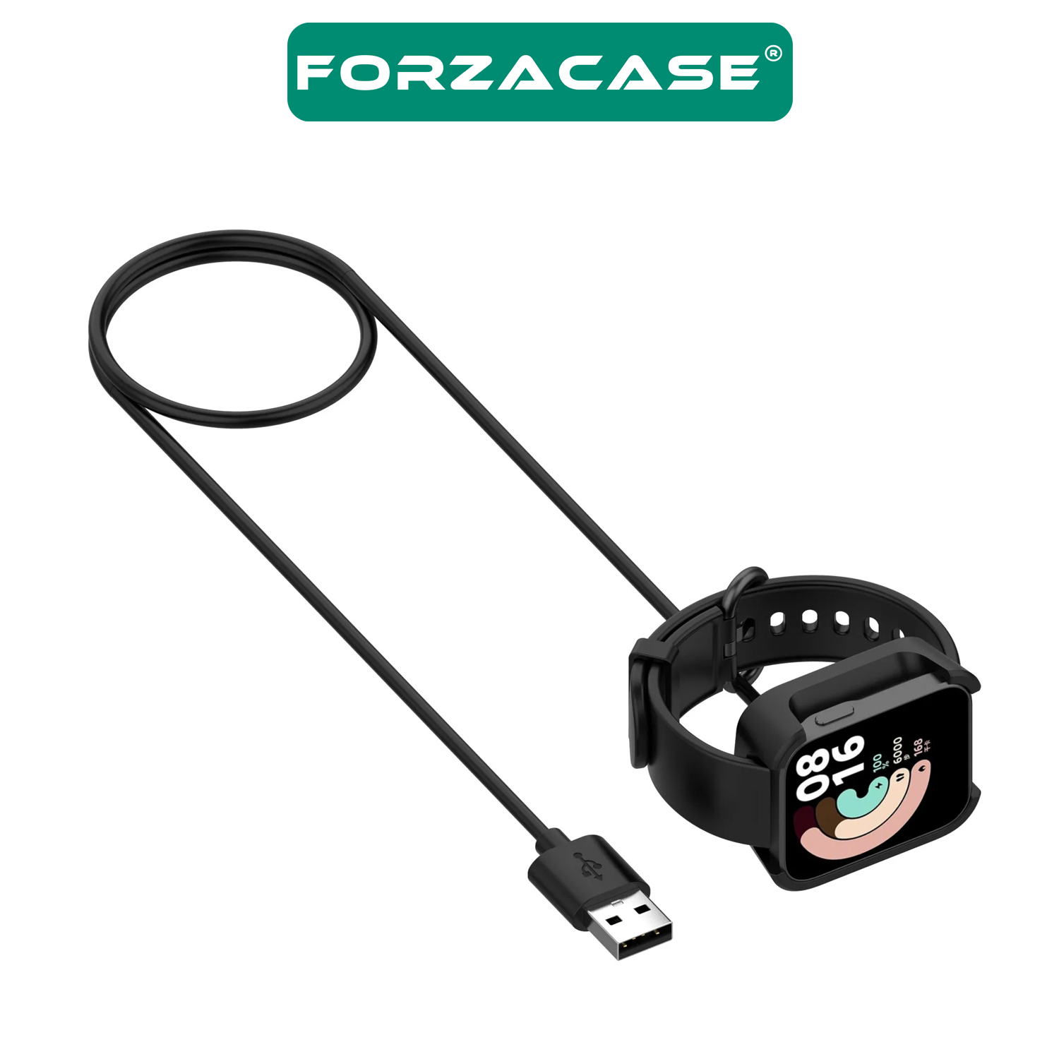 Forzacase Xiaomi Redmi Watch 1 / Mi Watch Lite ile uyumlu USB Manyetik Şarj Kablosu 1 metre - FC017