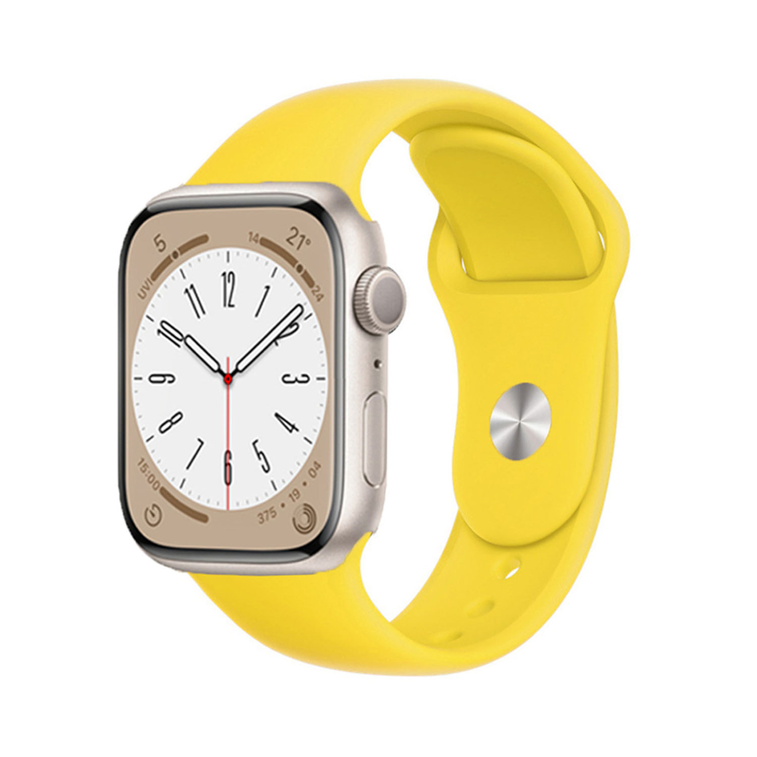 Forzacase Apple Watch 9 45mm ile uyumlu Silikon Kordon Kayış - FC005
