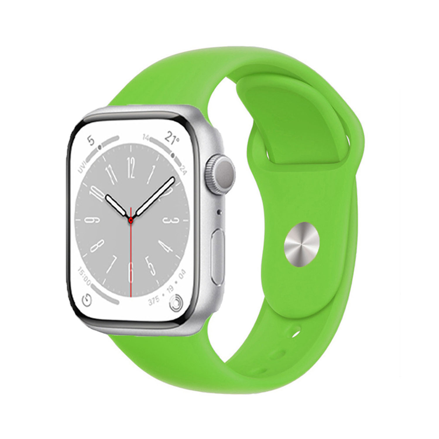 Forzacase Apple Watch 8 45mm ile uyumlu Silikon Kordon Kayış - FC005