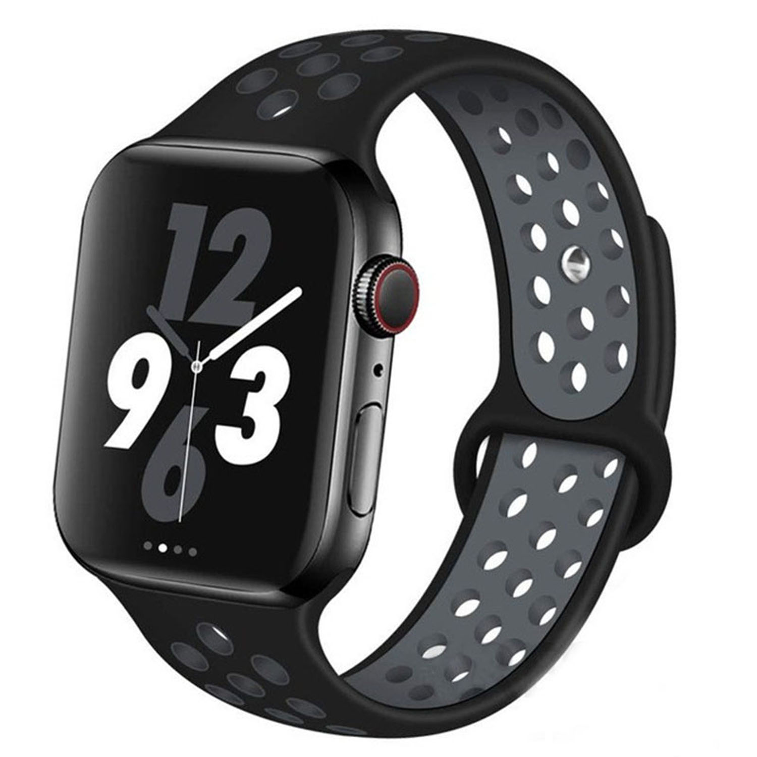 Forzacase Apple Watch 8 45mm için Delikli Sportif Silikon Kordon Kayış - FC009