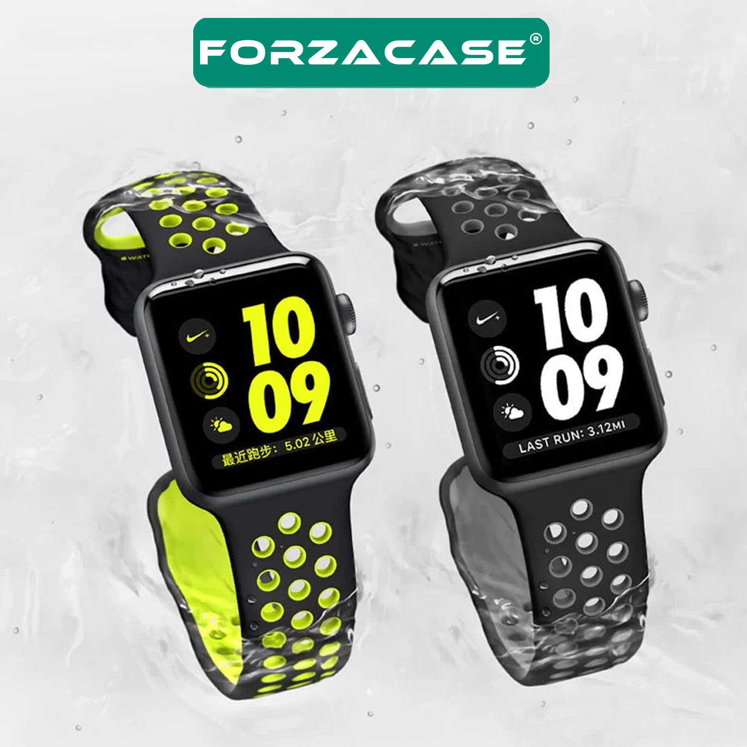 Forzacase Apple Watch Ultra 49mm için Delikli Sportif Silikon Kordon Kayış - FC009