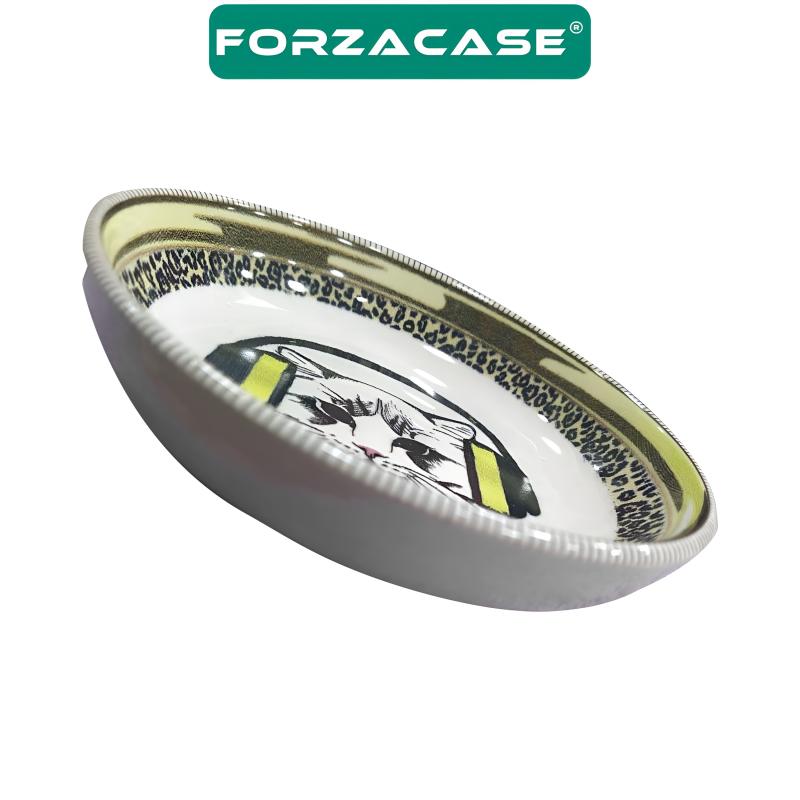 Forzacase Porselen 13 cm 150 ml Kedi Köpek Metal Mama ve Su Kabı - FC368