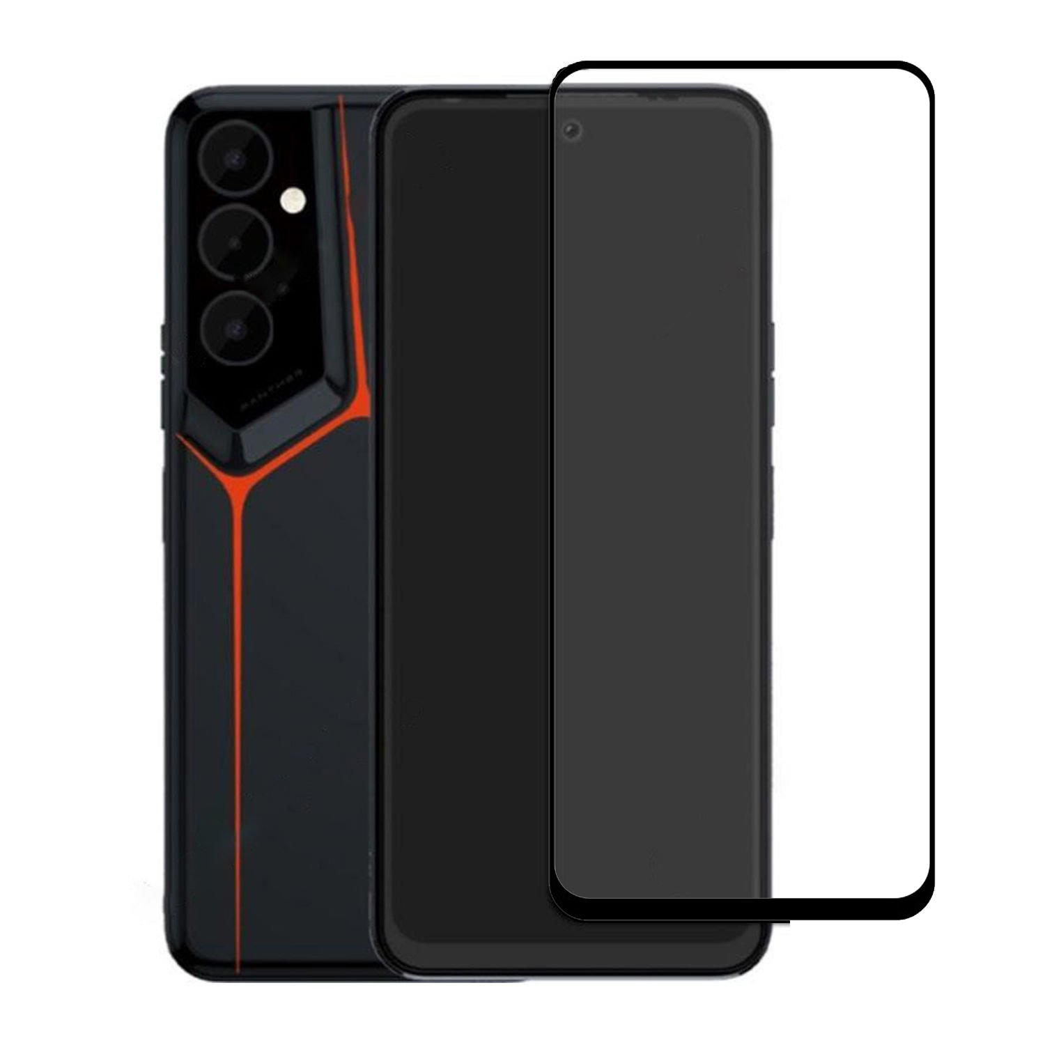 Forzacase Tecno Pova Neo 2 ile uyumlu Çerçeveli Tam Kaplayan Temperli Ekran Koruyucu - FC003