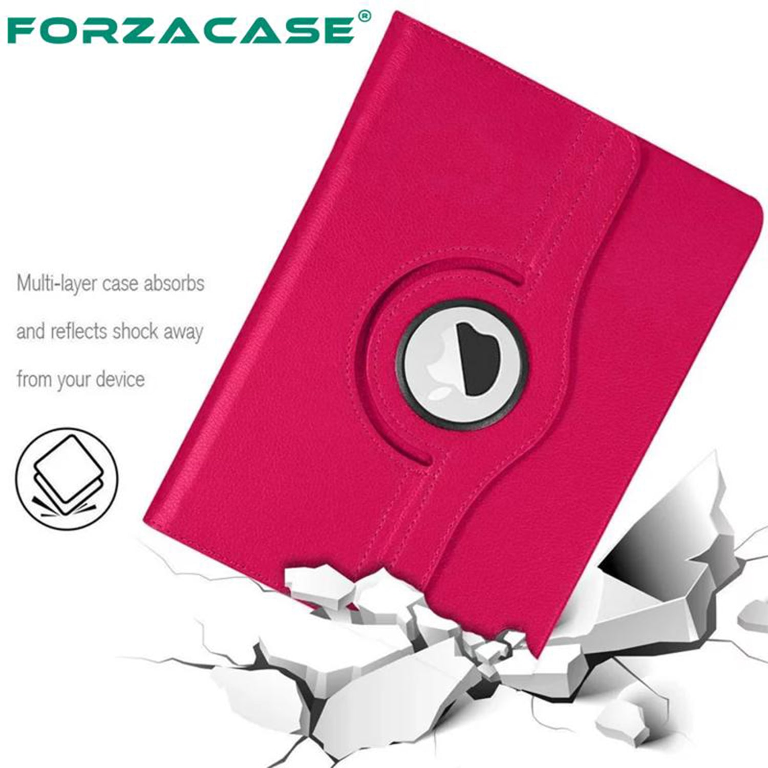 Forzacase iPad Pro 13 2024 için 360 Derece Döner Standlı Kılıf - FC012