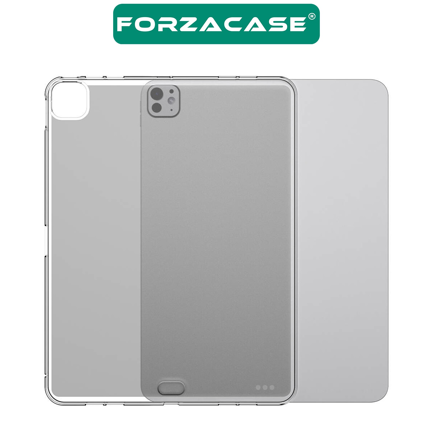 Forzacase iPad Pro 11 2024 ile Uyumlu Silikon Kılıf Şeffaf - FC013