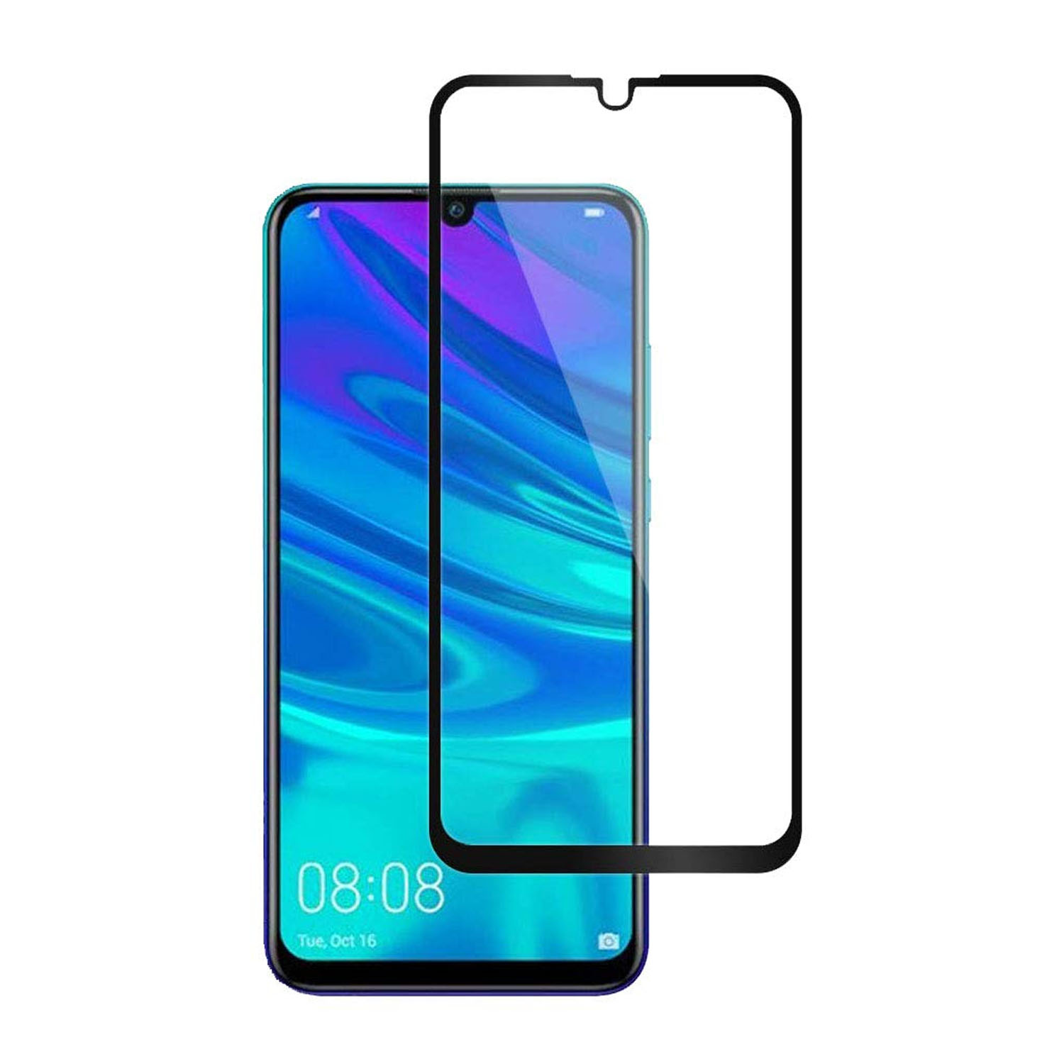 Forzacase Huawei P Smart 2019 ile uyumlu Çerçeveli Tam Kaplayan Temperli Ekran Koruyucu - FC003