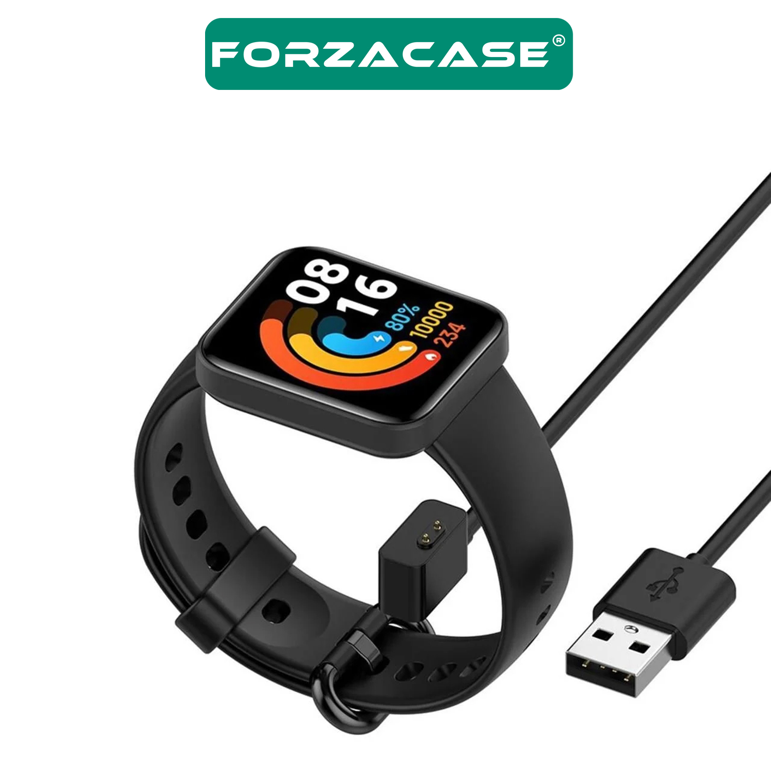 Forzacase Xiaomi Redmi Watch 2 / 2 Lite / 3 / Poco Watch USB Manyetik Şarj Kablosu 55 cm - FC017