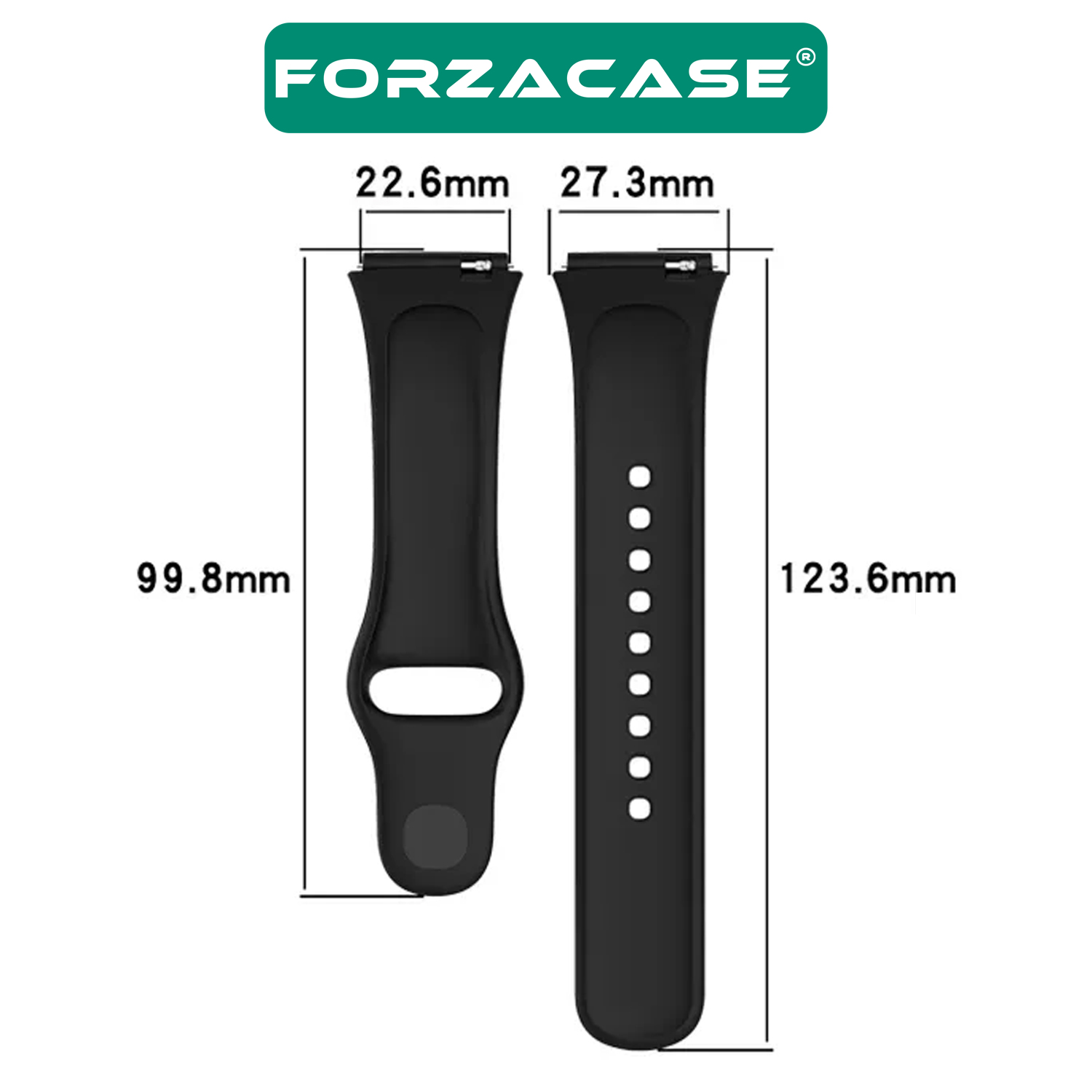 Forzacase Xiaomi Redmi Watch 3 Active ile uyumlu Silikon Kordon Kayış + Ekran Koruyucu Film - FC171