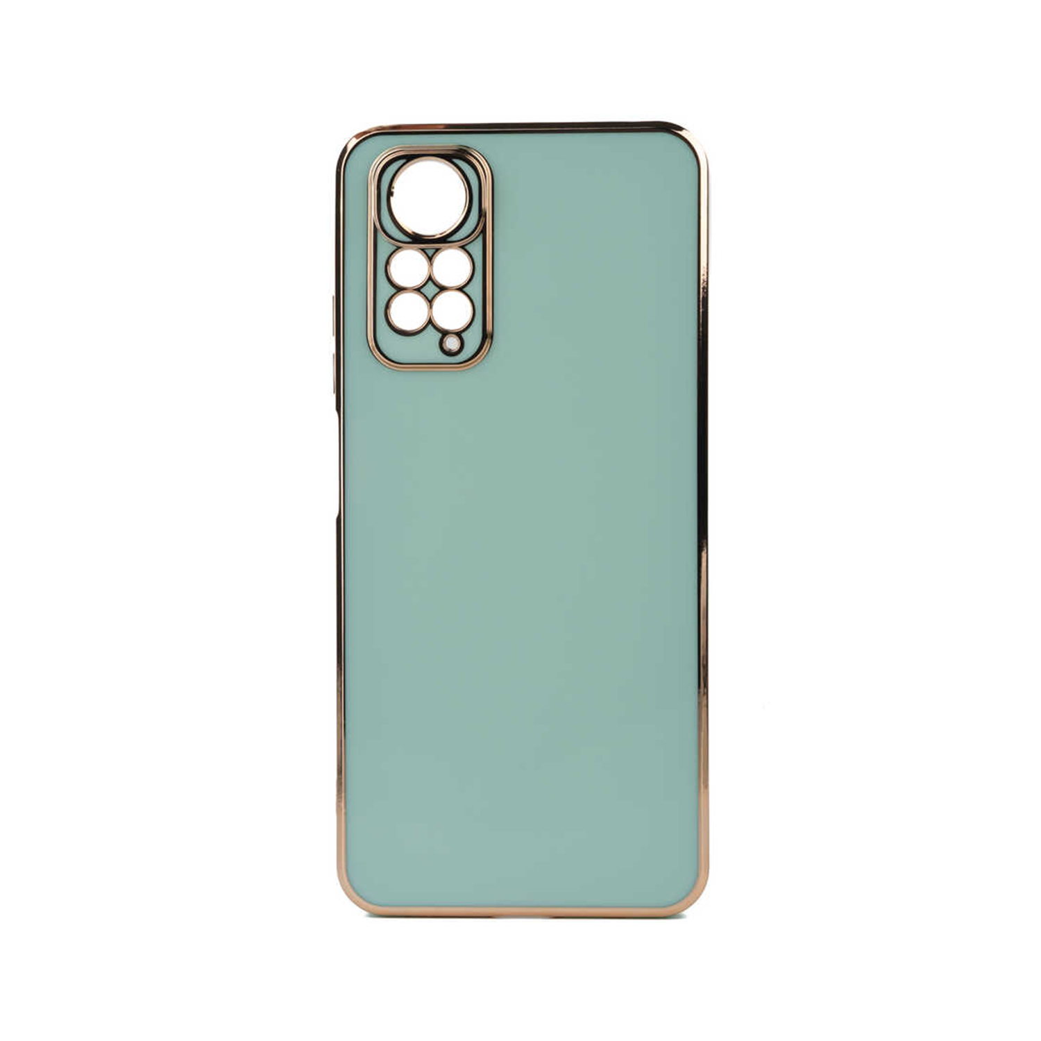 Forzacase Xiaomi Redmi Note 11 Global uyumlu Luxury Serisi Altın Çerçeveli Silikon Kılıf