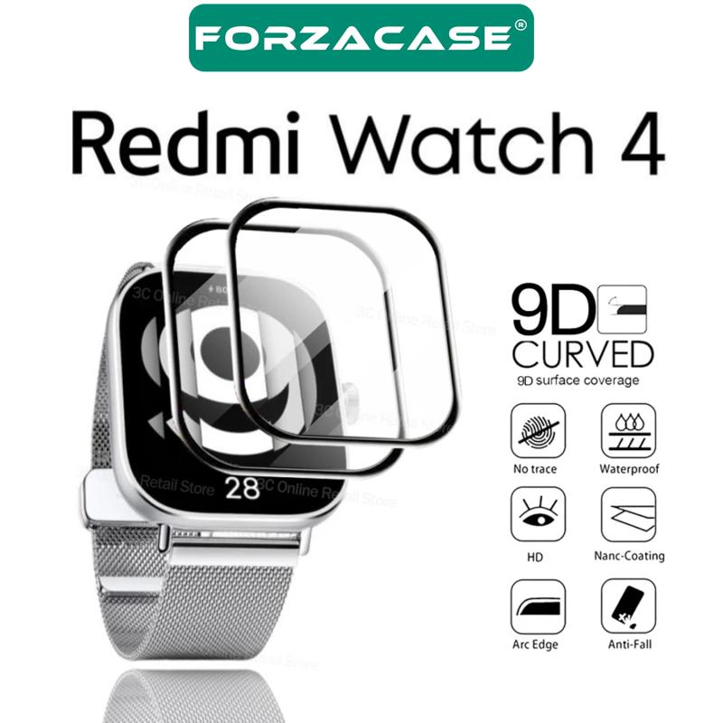 Forzacase Xiaomi Redmi Watch 4 için Çerçeveli Tam Kaplayan 3D Pet Ekran Koruyucu Film - FC016