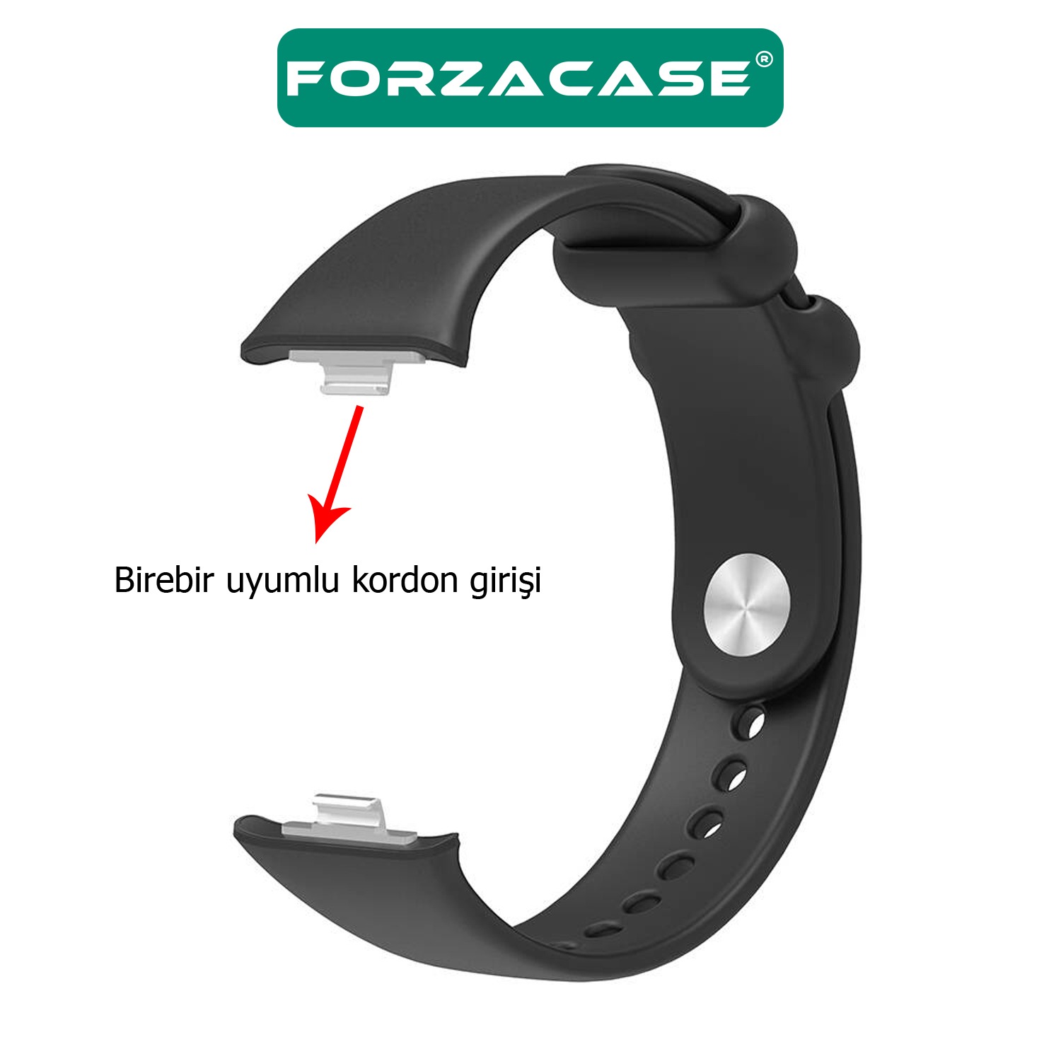 Forzacase Xiaomi Mi Band 8 Pro ile uyumlu Silikon Kordon Kayış - FC395