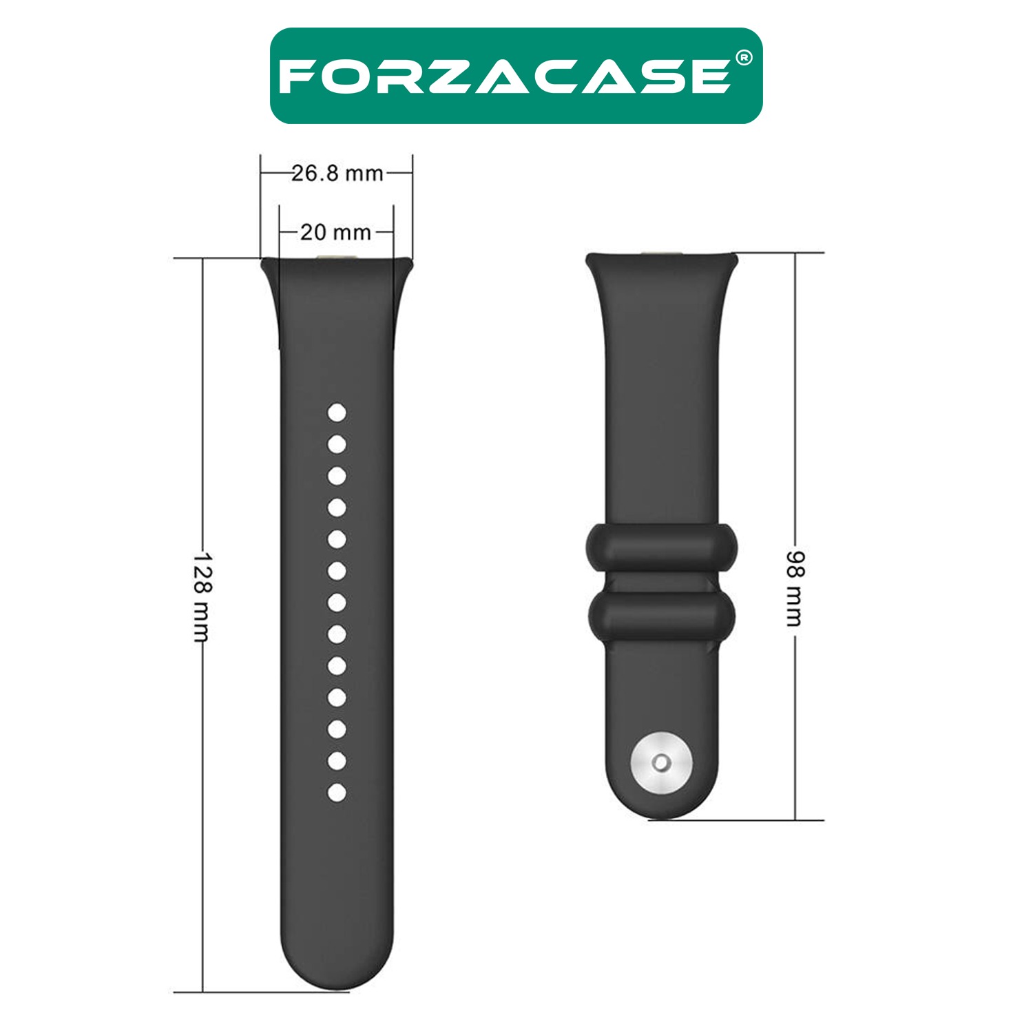 Forzacase Xiaomi Mi Band 8 Pro ile uyumlu Silikon Kordon Kayış - FC395