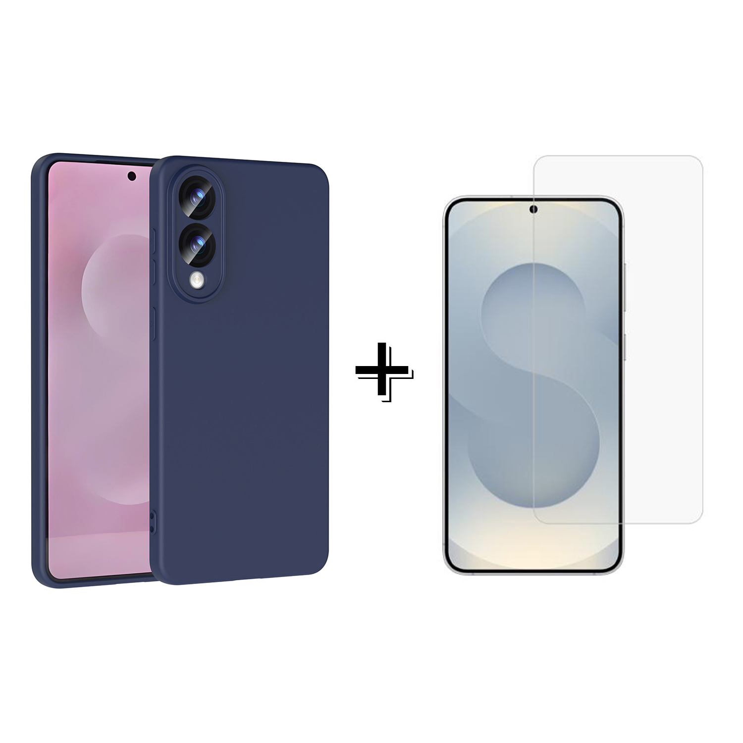 Forzacase Samsung Galaxy S25 Edge Liquid Kadife Lansman Silikon Kılıf + Temperli Cam Ekran Koruyucu