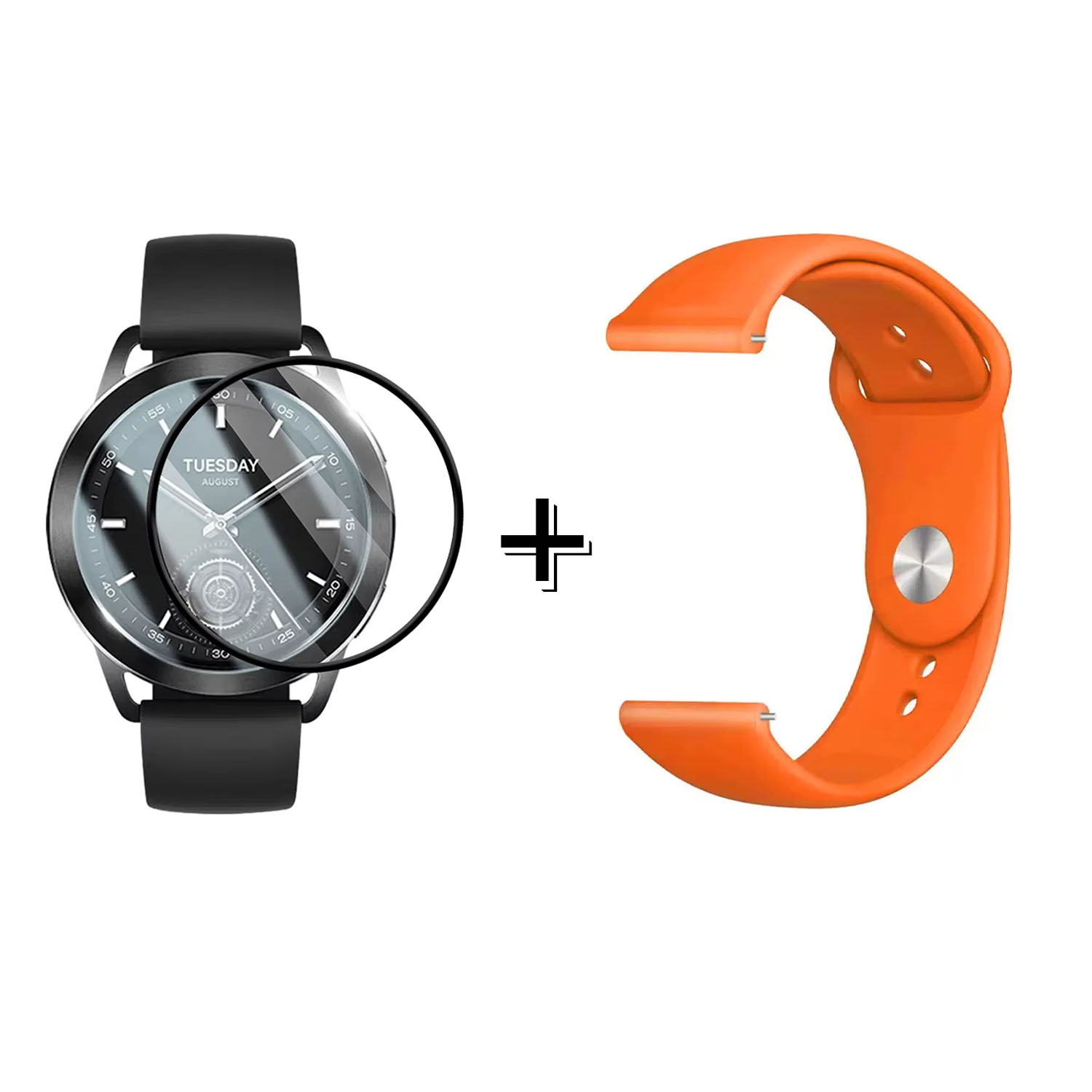 Forzacase Xiaomi Watch S3 ile uyumlu Silikon Kordon Kayış + Ekran Koruma Filmi - FC875
