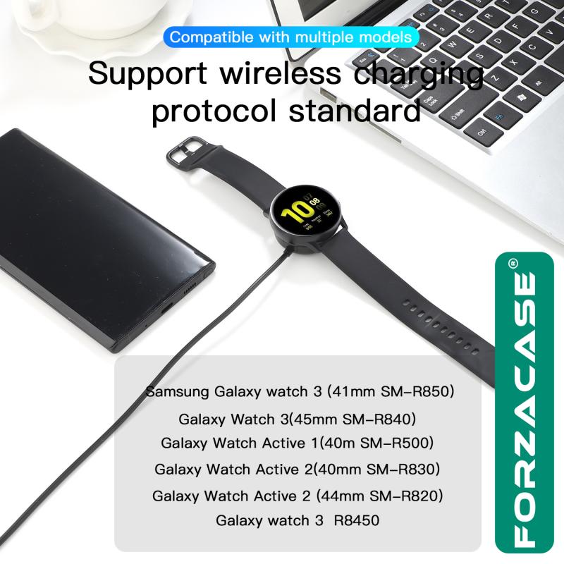 Forzacase Samsung Galaxy Watch Active / 3 / 4 / 5 Serileri için USB Manyetik Şarj Kablosu - FC017