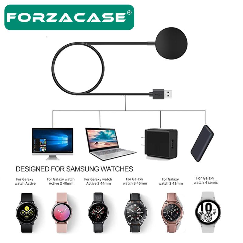 Forzacase Samsung Galaxy Watch Active / 3 / 4 / 5 Serileri için USB Manyetik Şarj Kablosu - FC017