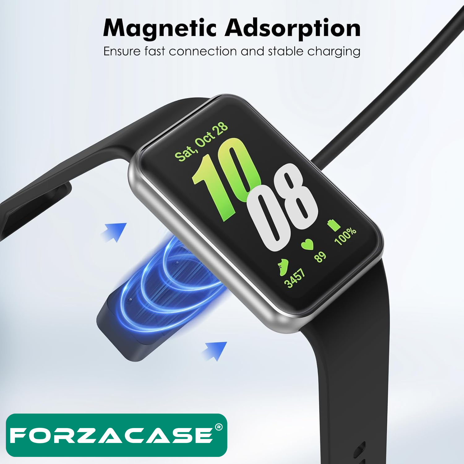 Forzacase Samsung Galaxy Fit 3 Akıllı Saat ile uyumlu USB Manyetik Şarj Kablosu 1 metre - FC017