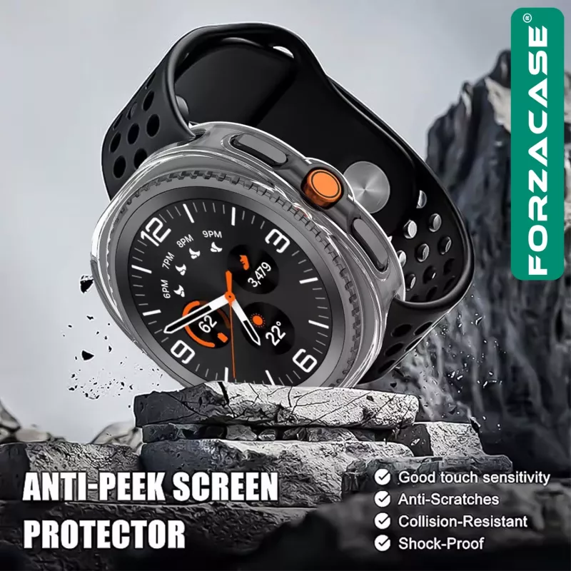 Forzacase Samsung Galaxy Watch 8 40mm ile uyumlu Önü Kapalı Ekran Korumalı Silikon Kılıf - FC010