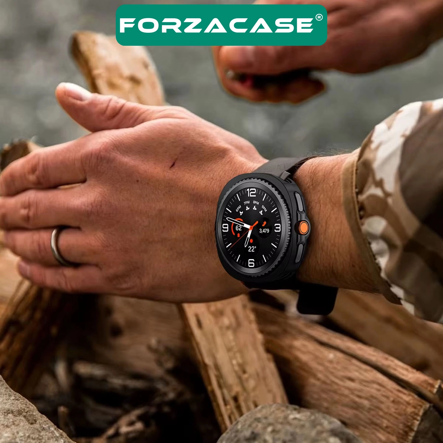 Forzacase Samsung Galaxy Watch 8 40mm ile uyumlu Önü Kapalı Ekran Korumalı Silikon Kılıf - FC010