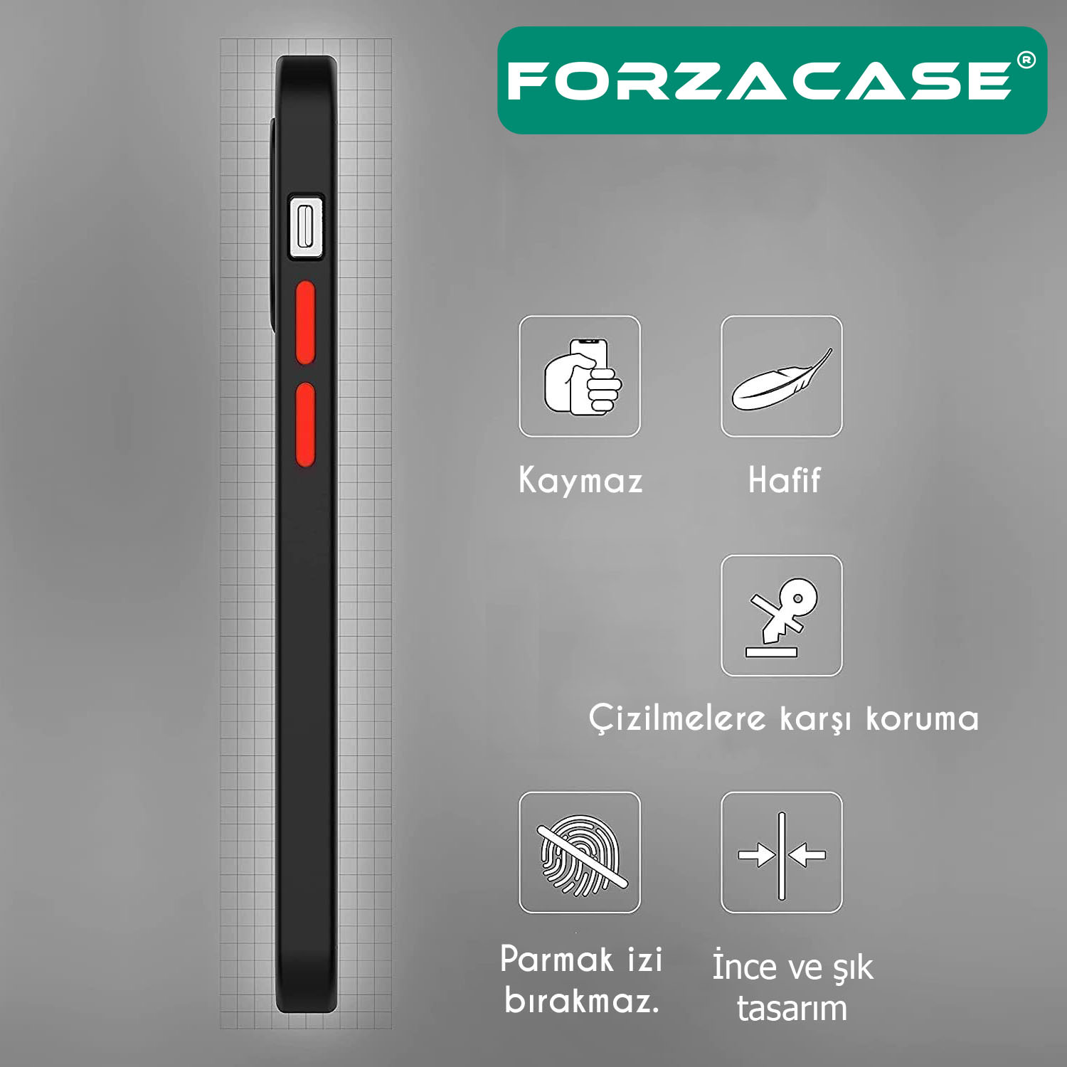 Forzacase Vivo V29 ile uyumlu Shell Serisi Darbeye Dayanıklı Yarı Esnek Plastik Kılıf