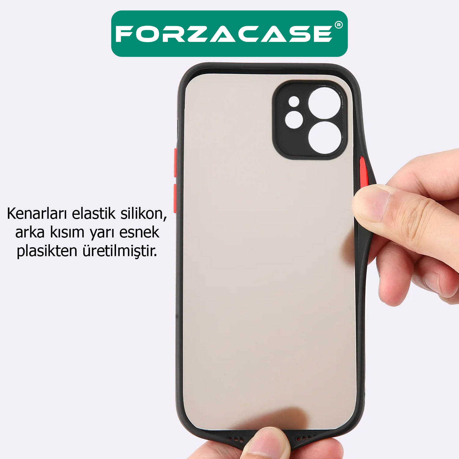 Forzacase Vivo V29 ile uyumlu Shell Serisi Darbeye Dayanıklı Yarı Esnek Plastik Kılıf