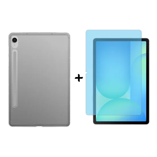 Forzacase Samsung Galaxy Tab S10 FE 10.9’’ X520 Silikon Kılıf + Nano Esnek Ekran Koruyucu Film FC013