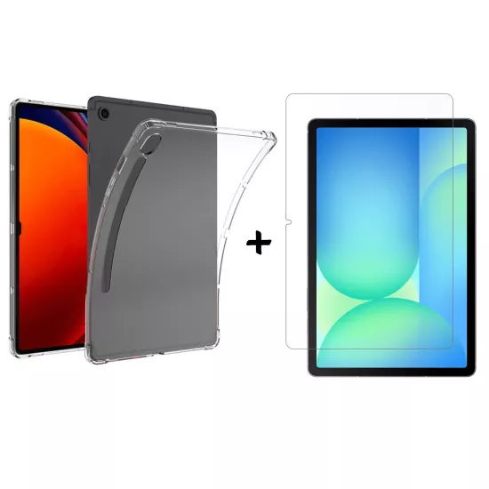 Forzacase Samsung Galaxy Tab S10 FE 10.9’’ için Anti Shock Silikon Kılıf+ Temperli Kırılmaz Cam FC014