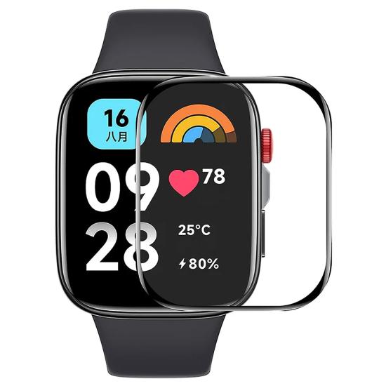 Forzacase Huawei Watch Fit 4 için Çerçeveli Tam Kaplayan 3D Pet Ekran Koruyucu Film - FC016