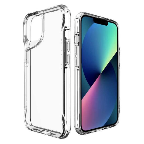 Forzacase iPhone 13 ile uyumlu Gladia Serisi Kamera Köşe Korumalı Sert Plastik Şeffaf Kılıf