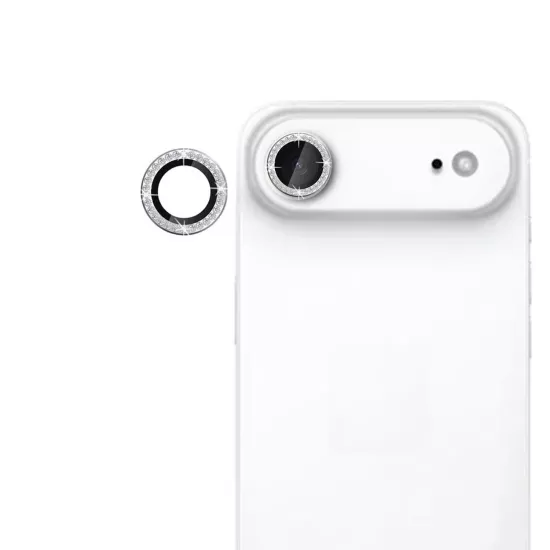 Forzacase iPhone 17 Air ile uyumlu Elmas Taşlı Kamera Camı Lens Koruyucu Halka Seti - FC1126