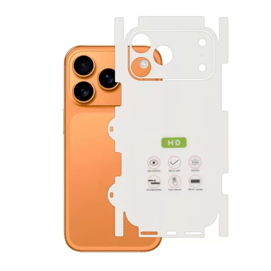 Forzacase iPhone 17 Pro Max ile uyumlu Hydrogel Esnek Yan ve Arka Kapak Koruma Filmi - FC539