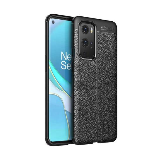 Forzacase OnePlus 9 Pro ile uyumlu Deri Effect Serisi Silikon Kılıf
