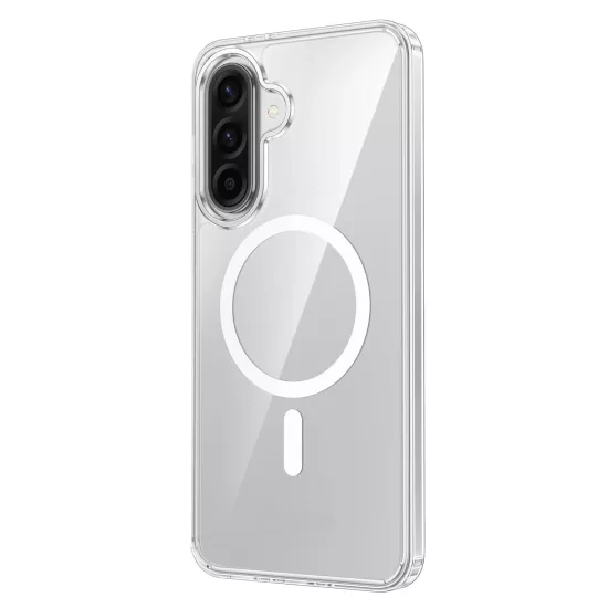 Forzacase Samsung Galaxy A56 uyumlu ClearMag Serisi Magsafe Özellikli Kristal Şeffaf Sert PC Kılıf