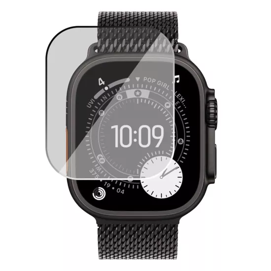 Forzacase Apple Watch Ultra 3 49mm için Çerçeveli Tam Kaplayan 3D Pet Ekran Koruyucu Film - FC016