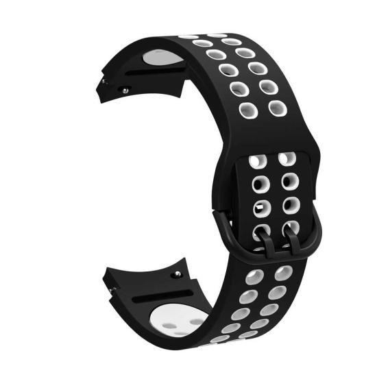 Forzacase Samsung Galaxy Watch 5 44mm ile uyumlu Çift Renk Delikli Silikon Kordon Kayış - FC1049