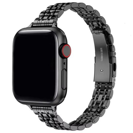 Forzacase Apple Watch 38 / 40 / 41 mm ile uyumlu İnce Rolex Tasarım Metal Kordon Kayış - FC1060