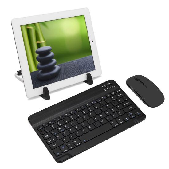 Forzacase Samsung Galaxy Tab S10 FE uyumlu Bluetooth Kablosuz Klavye Mouse + Tablet Standı - FC1088