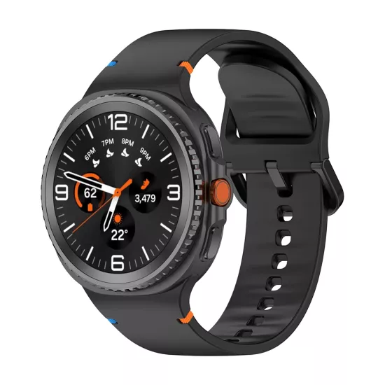 Forzacase Samsung Galaxy Watch 8 44 mm ile uyumlu Tokalı Silikon Kordon Kayış - FC1092