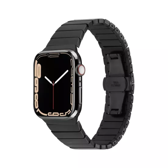 Forzacase Apple Watch Ultra 4 49mm ile uyumlu Balık Sırtı Paslanmaz Çelik Kordon - FC1100