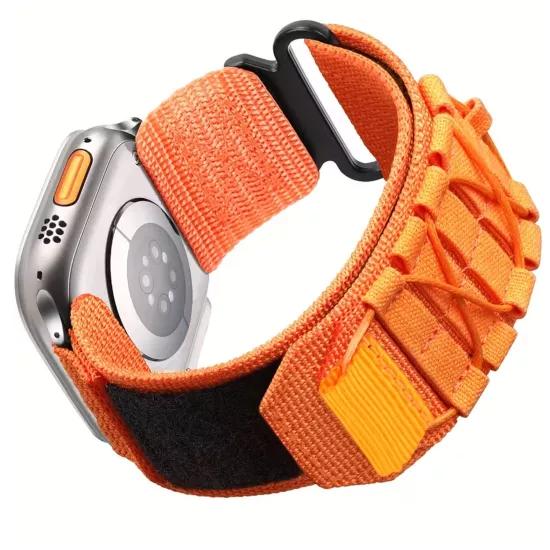 Forzacase Apple Watch 6 44mm ile uyumlu Orbital Örgülü Halat Tasarımlı Hasır Kordon - FC1241