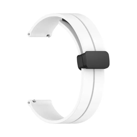 Forzacase Havit M9030 Pro 46mm ile uyumlu D Manyetik Tokalı Silikon Kordon Kayış - FC144